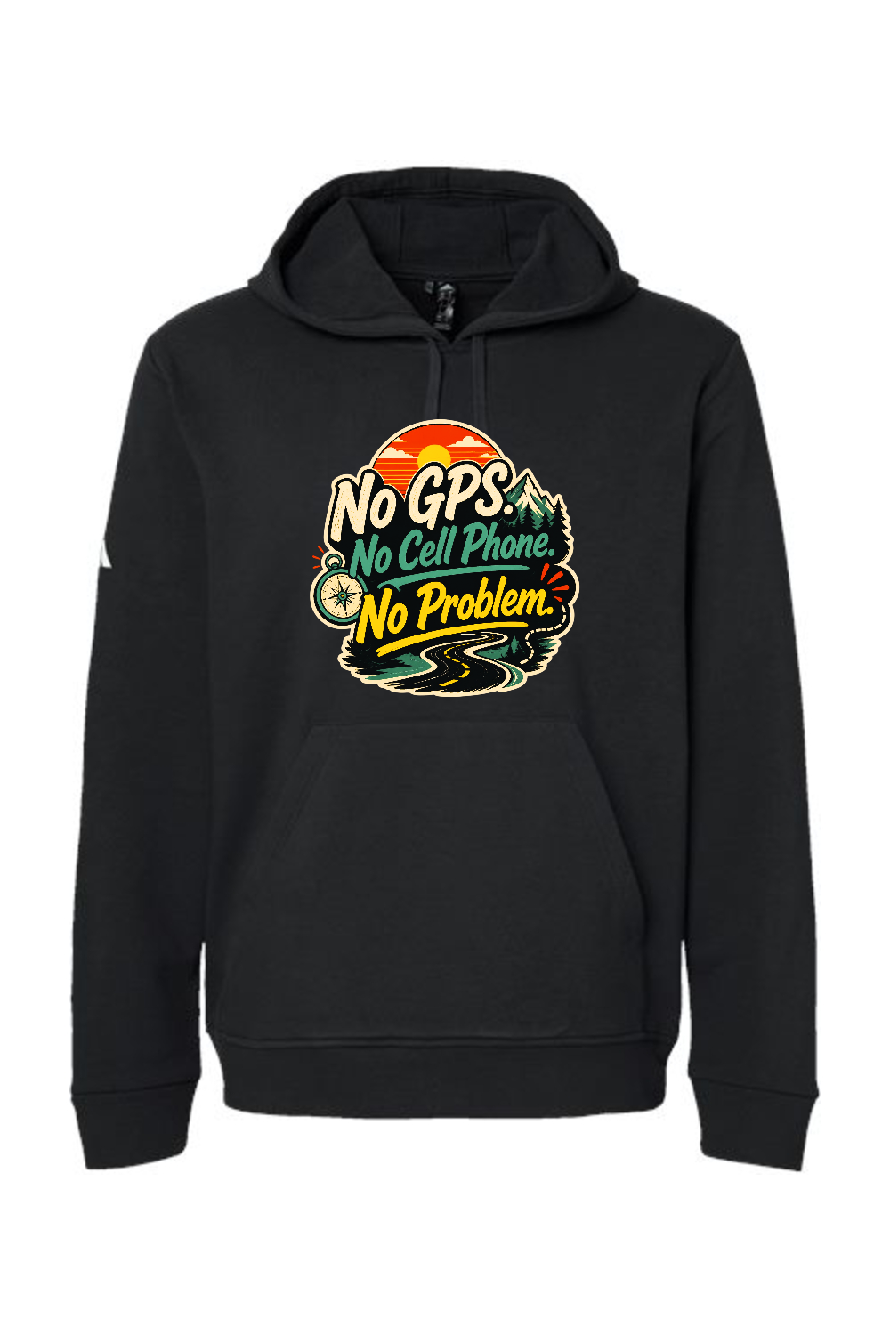 Adidas Fleece Hooded Sweatshirt: No GPS No Cell Phone No Problem