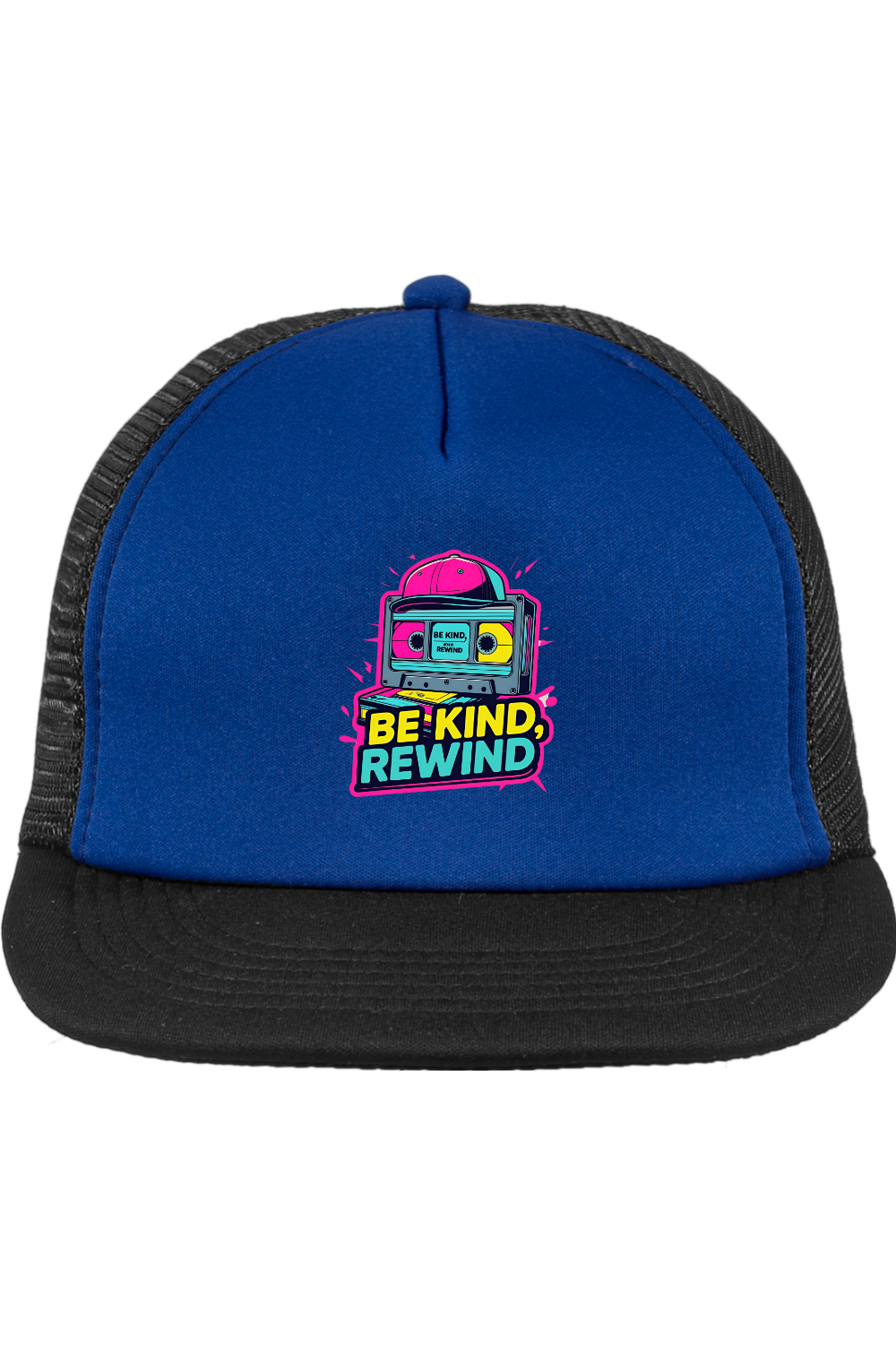 Trucker Style Snapback Cap with Be Kind Rewind