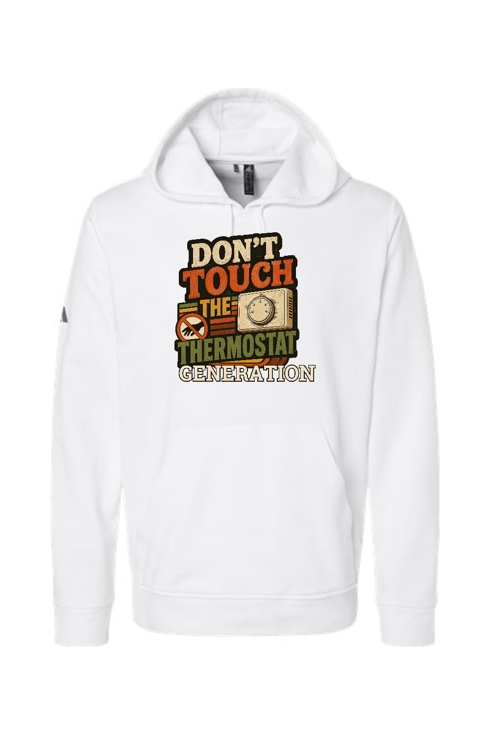 Adidas Fleece Hooded Sweatshirt: Don't Touch the Thermostat Generation