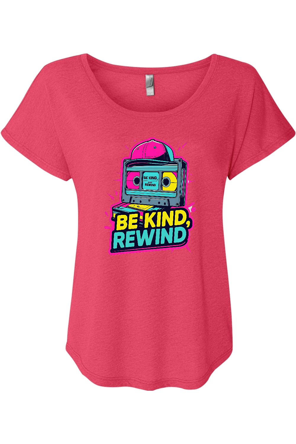Be Kind Rewind Women's Triblend Dolman Tee