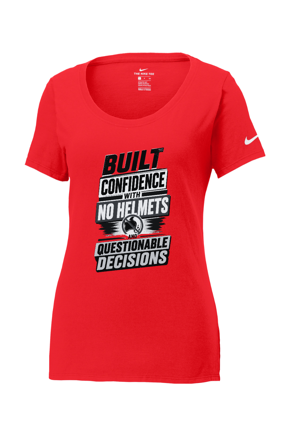 Nike Ladies Core Cotton Scoop Neck Tee: Built Confidence With No Helmets And Questionable Decisions
