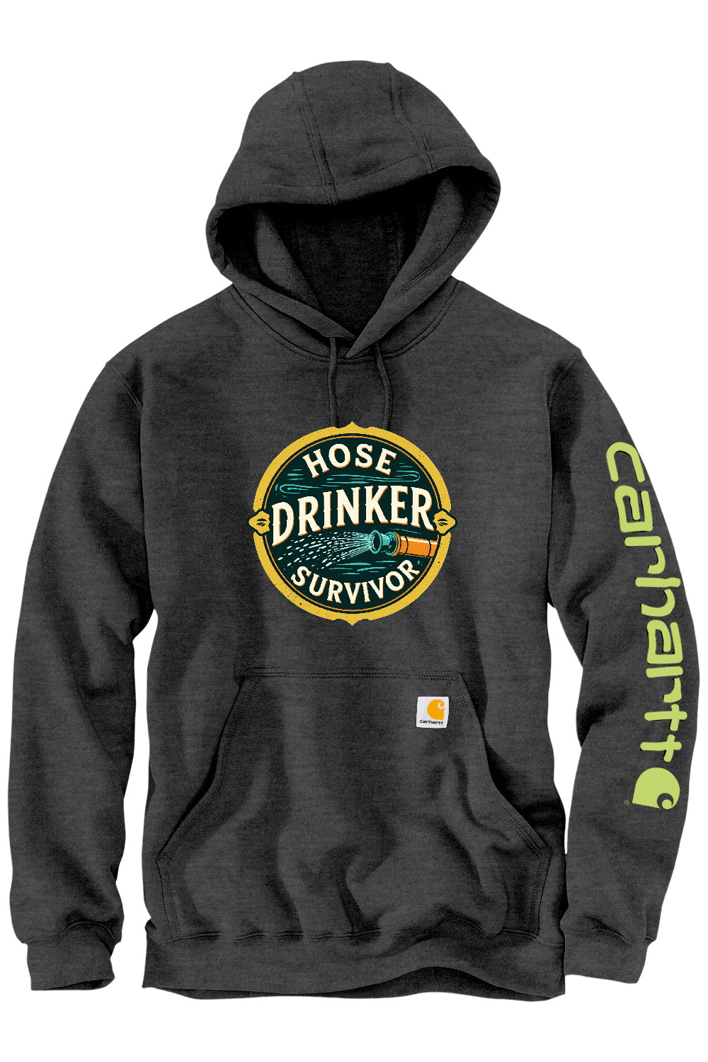 Carhartt Midweight Hooded Sweatshirt: Hose Drinker Survivor