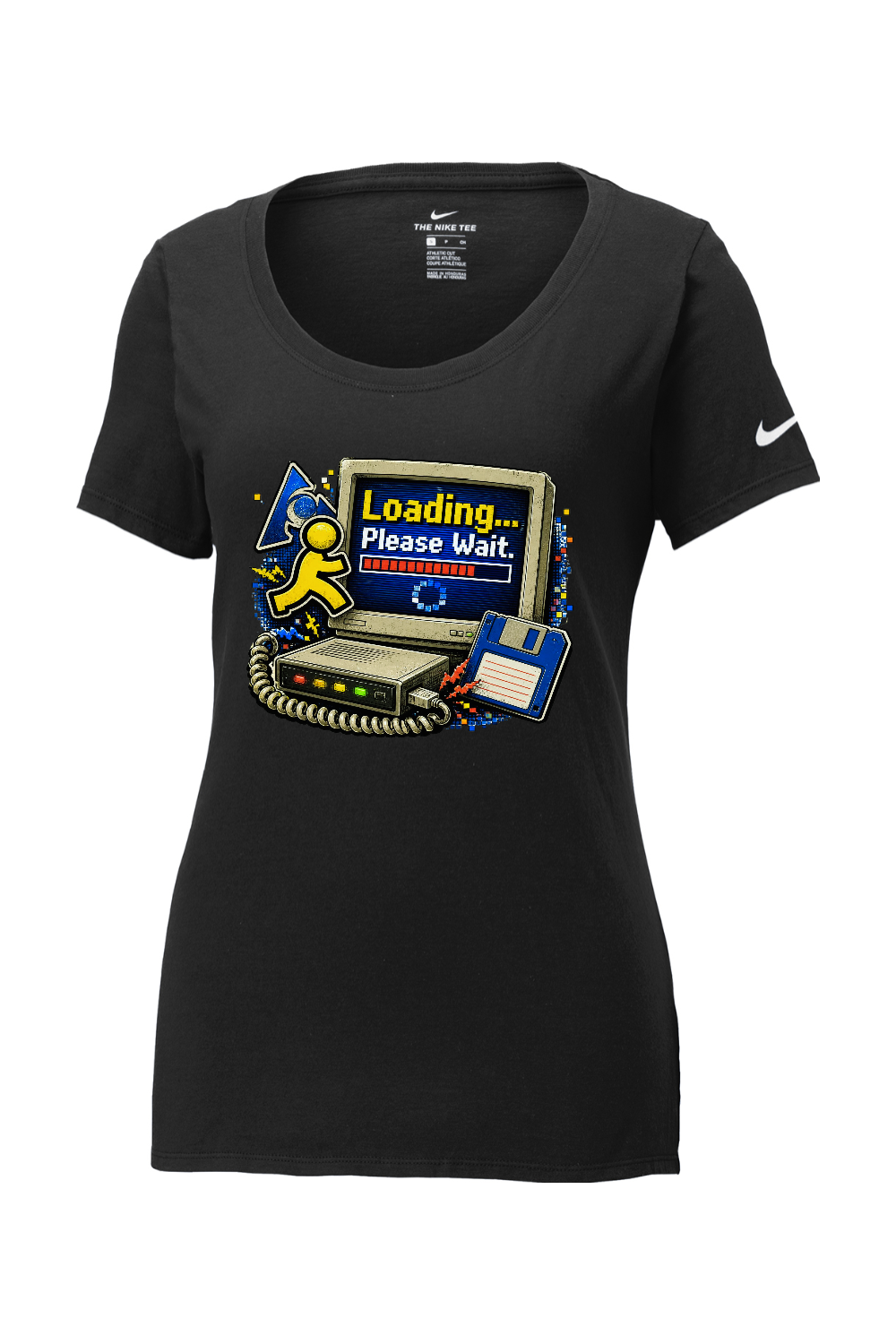 Nike Ladies Core Cotton Scoop Neck Tee: Loading... Please Wait.