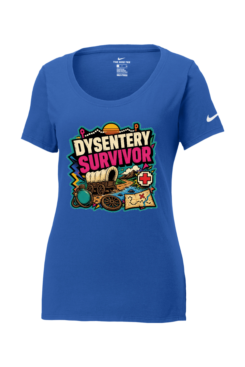 Nike Ladies Core Cotton Scoop Neck Tee: Dysentery Survivor