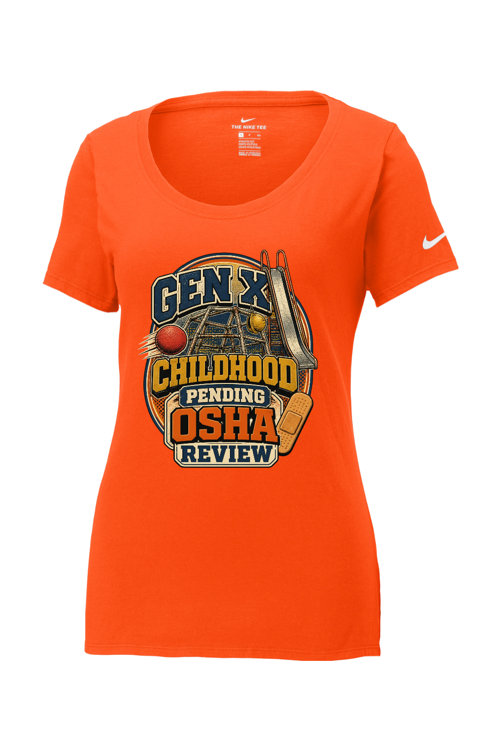 Nike Ladies Core Cotton Scoop Neck Tee: GEN X Childhood Pending OSHA Review