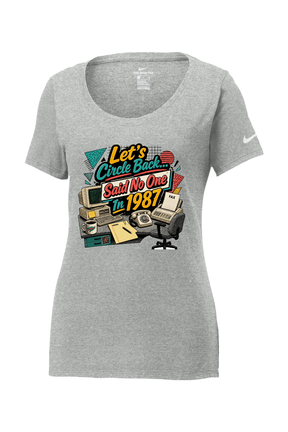 Nike Ladies Core Cotton Scoop Neck Tee: Let's Circle Back... Said No One In 1987