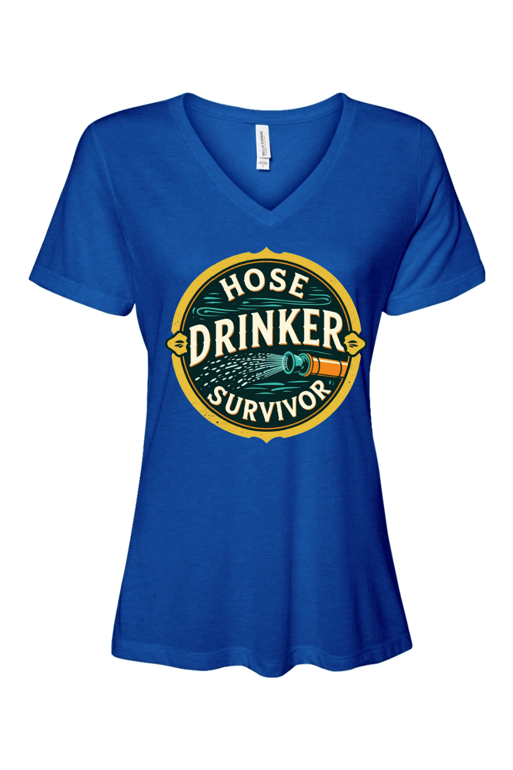 Relaxed Fit Women's V-Neck T-Shirt - Hose Drinker Survivor