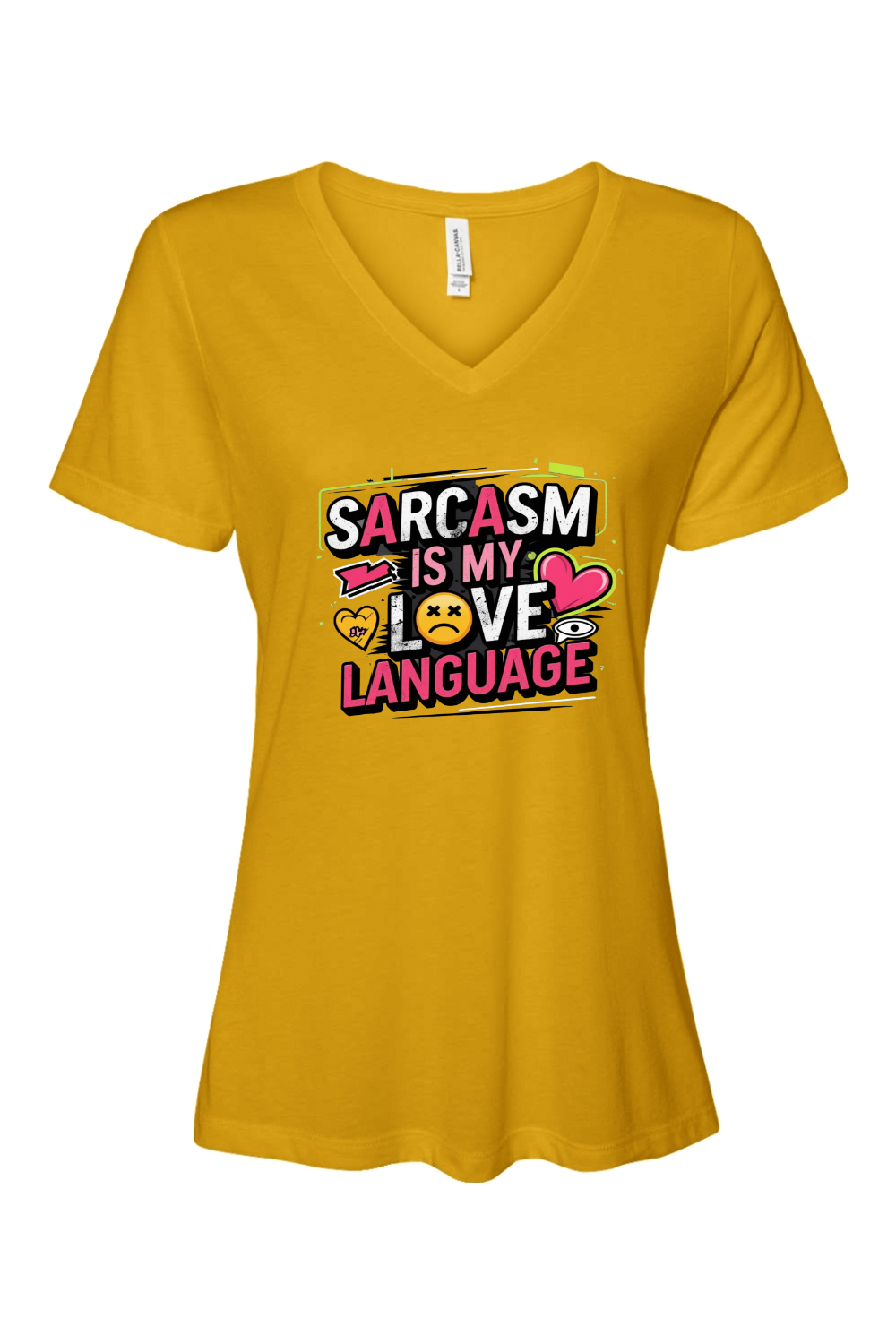 Relaxed Fit Women's V-Neck T-Shirt - Sarcasm Love Language