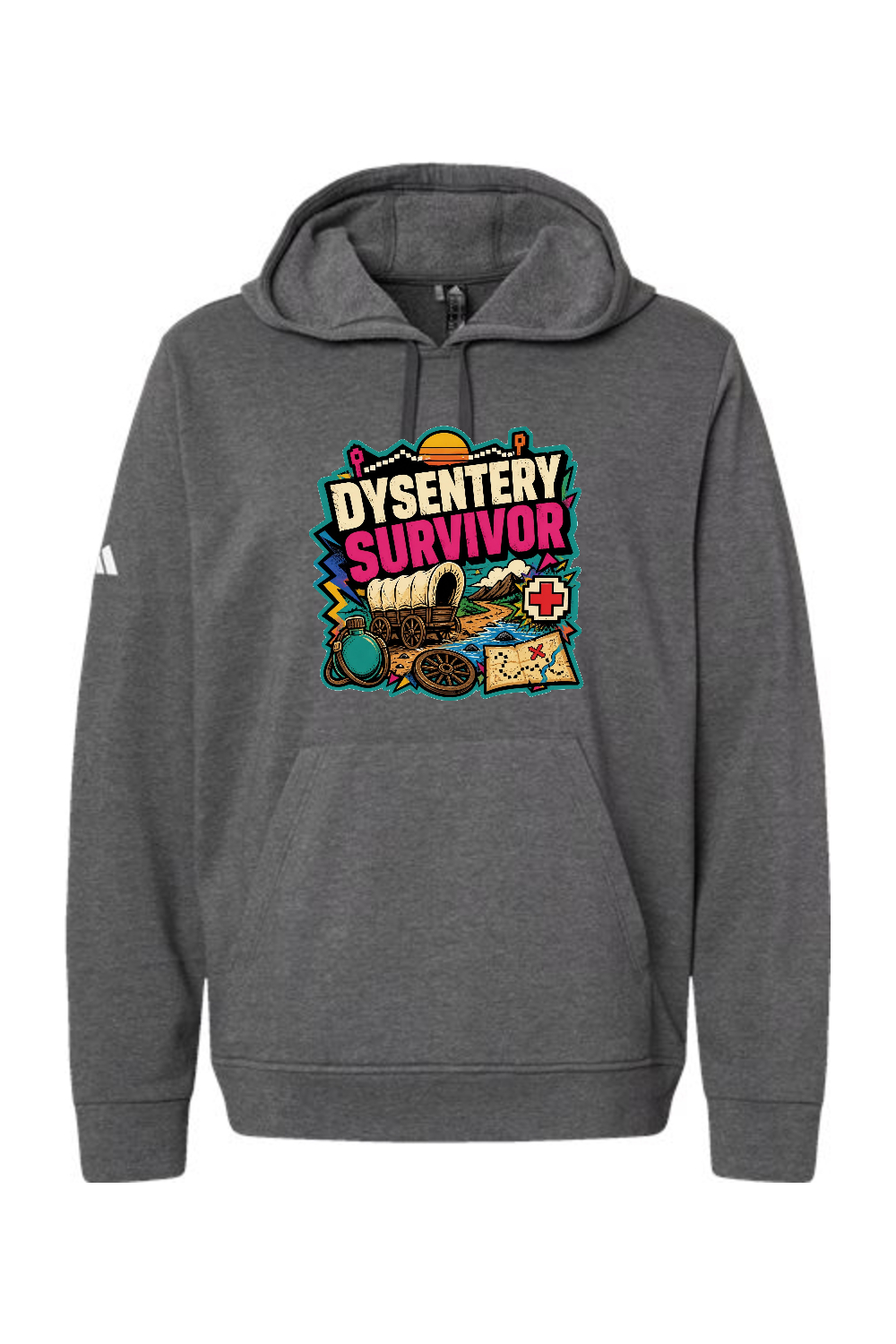 Adidas Fleece Hooded Sweatshirt: Dysentery Survivor