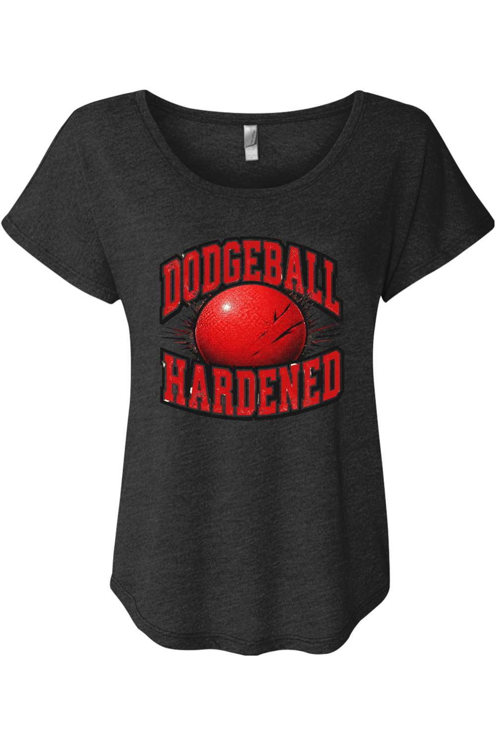 DODGEBALL HARDENED Women's Triblend Dolman Tee