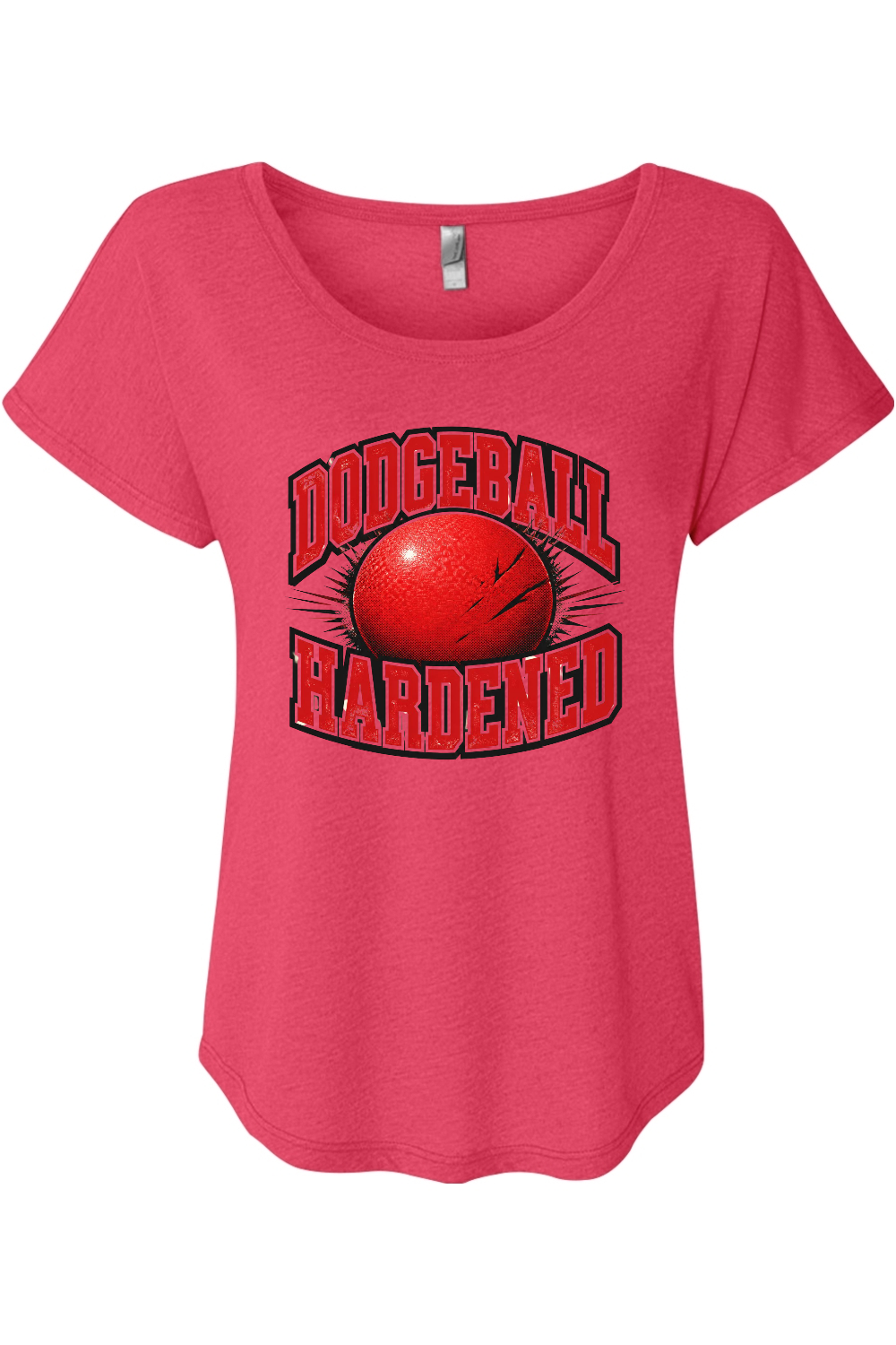 DODGEBALL HARDENED Women's Triblend Dolman Tee