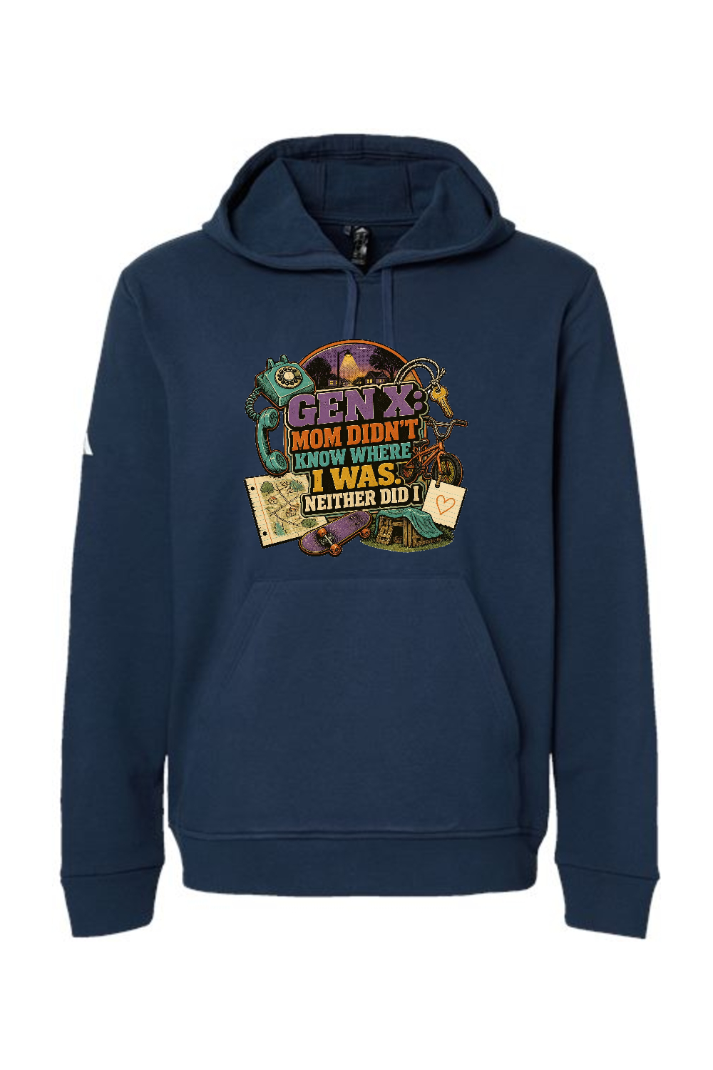 Adidas Fleece Hooded Sweatshirt: GEN X Mom Didn't Know Where I was. Neither Did I