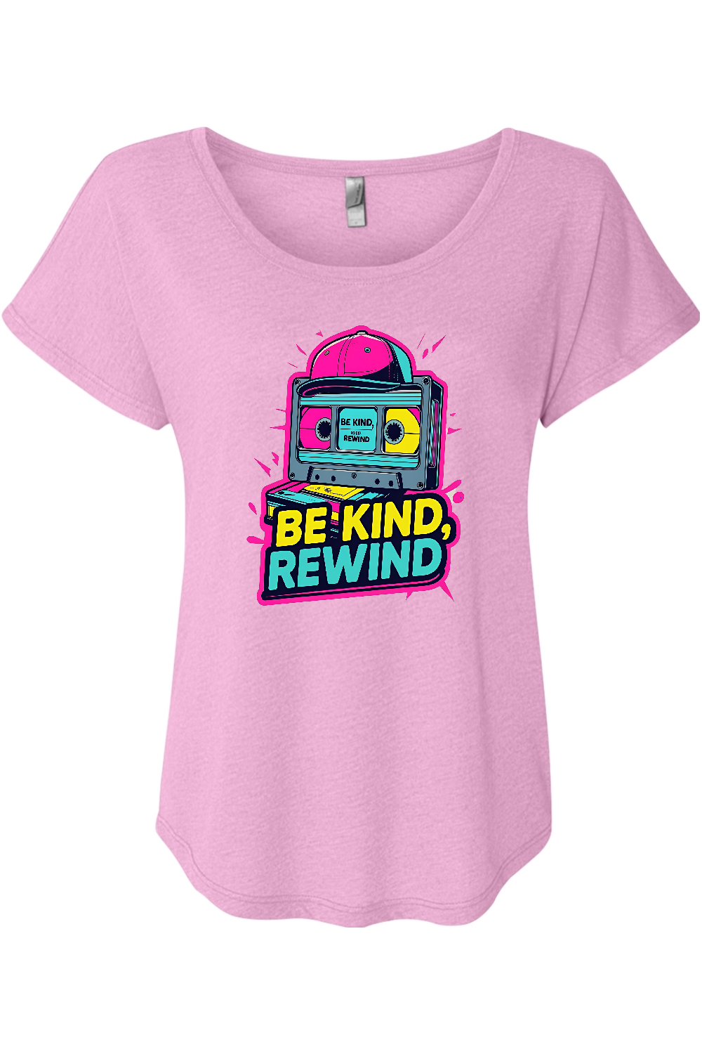 Be Kind Rewind Women's Triblend Dolman Tee