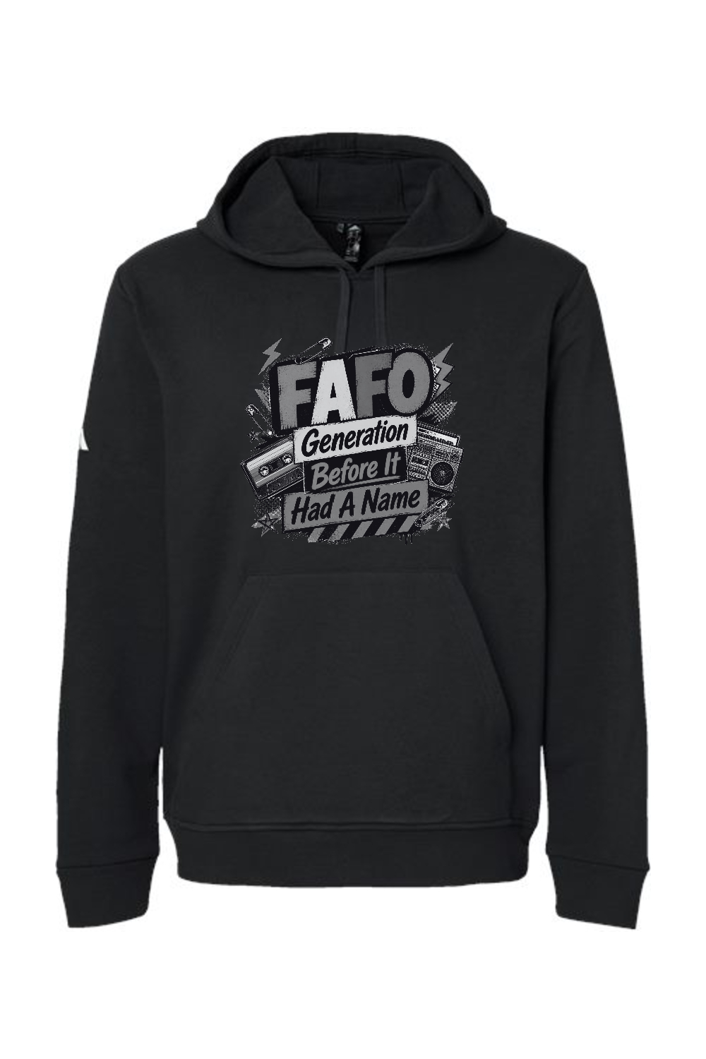 Adidas Fleece Hooded Sweatshirt: FAFO Generation Before It Had A Name
