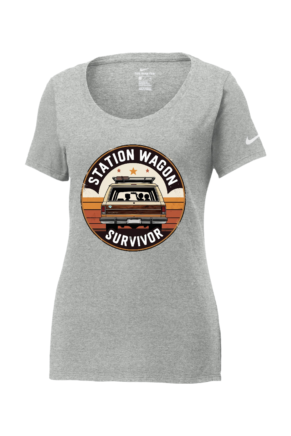 Nike Ladies Core Cotton Scoop Neck Tee: Station Wagon Survivor