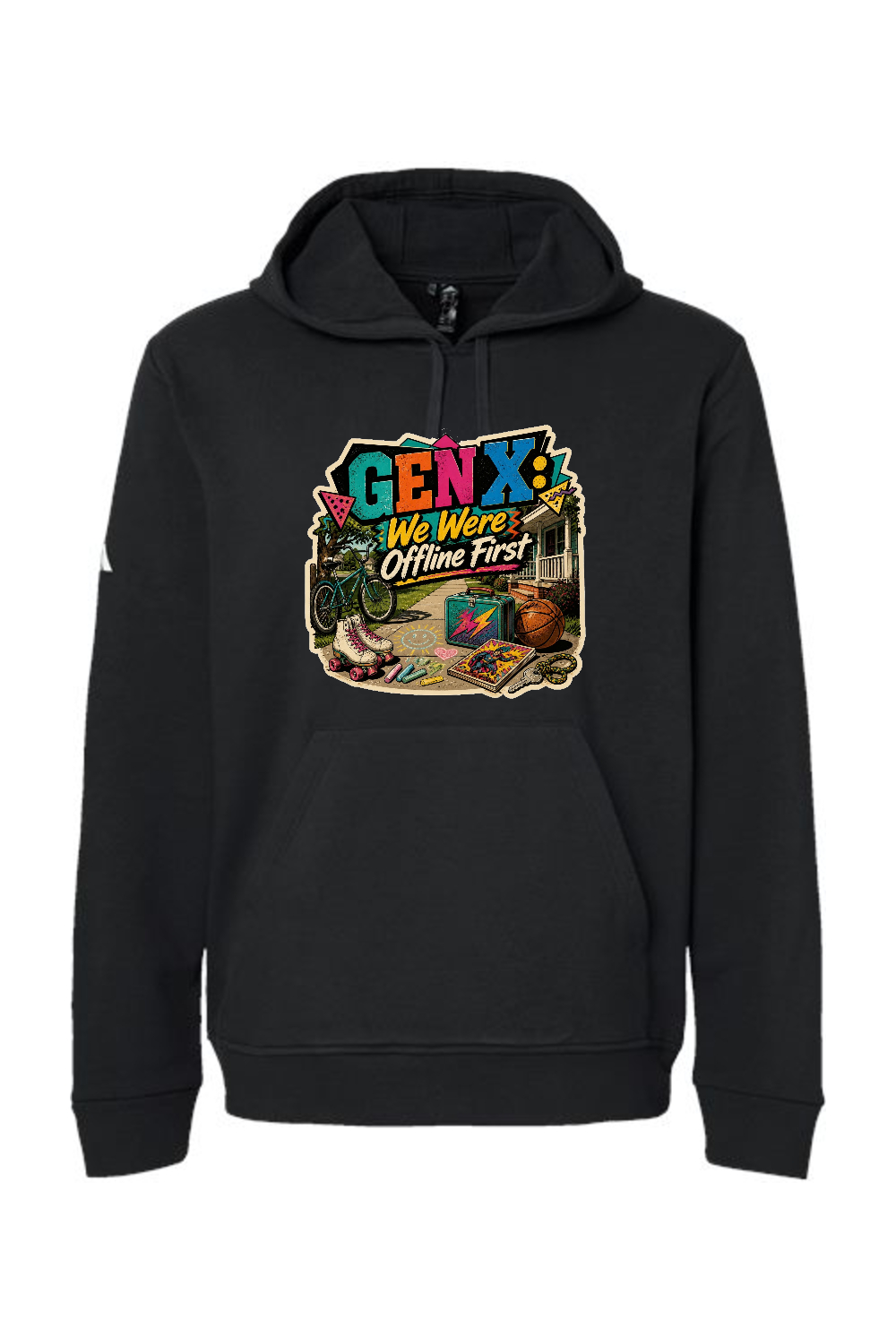 Adidas Fleece Hooded Sweatshirt: GEN X We Were Offline First