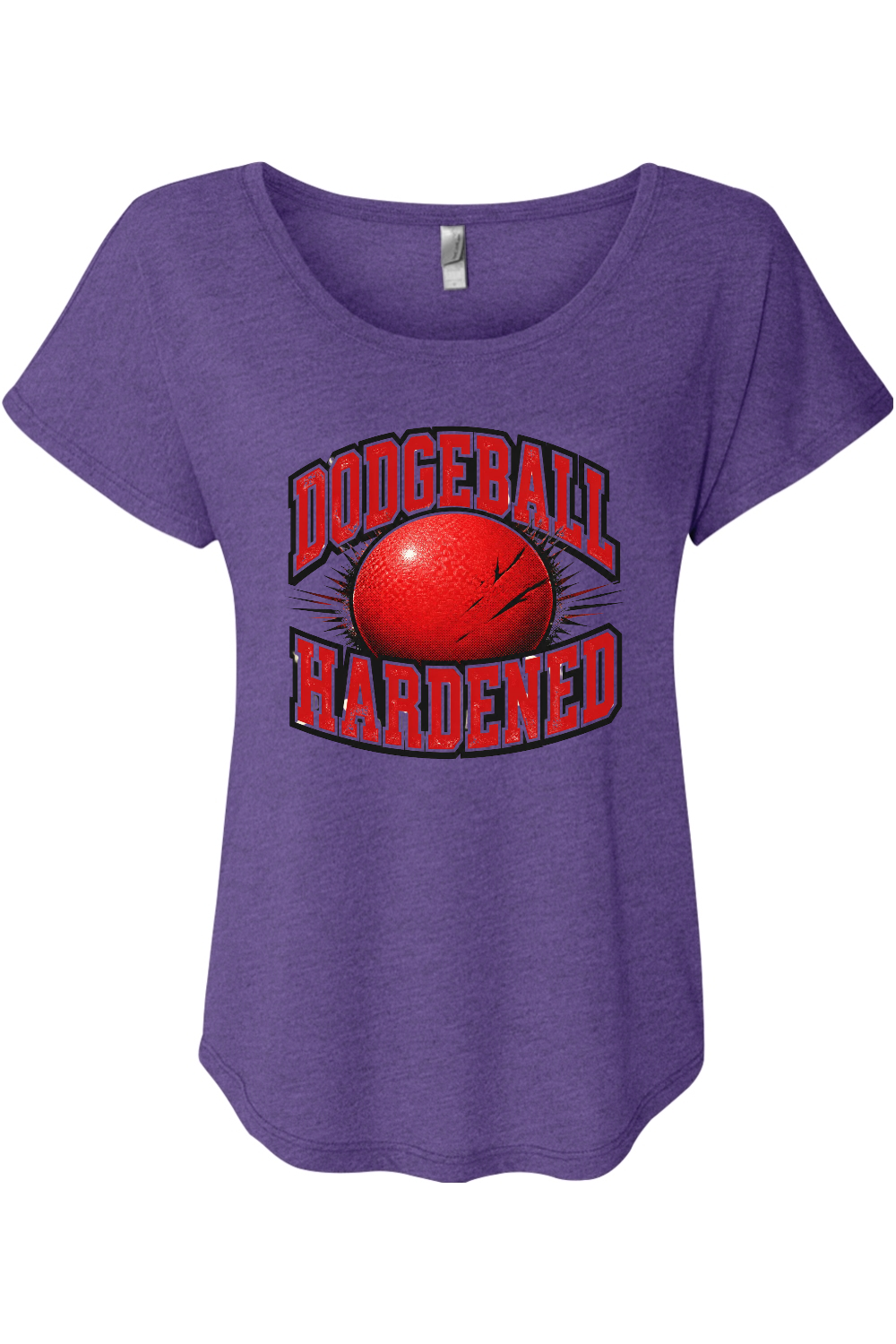 DODGEBALL HARDENED Women's Triblend Dolman Tee