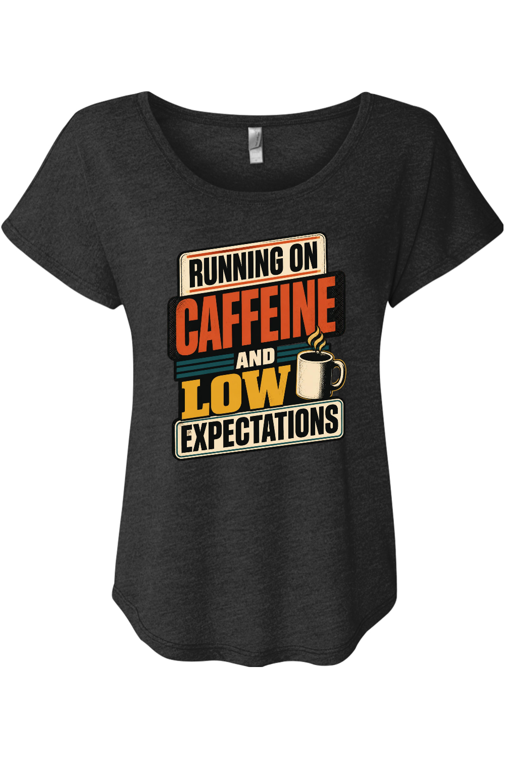 Running on caffeine and low expectations Women's Triblend Dolman Tee
