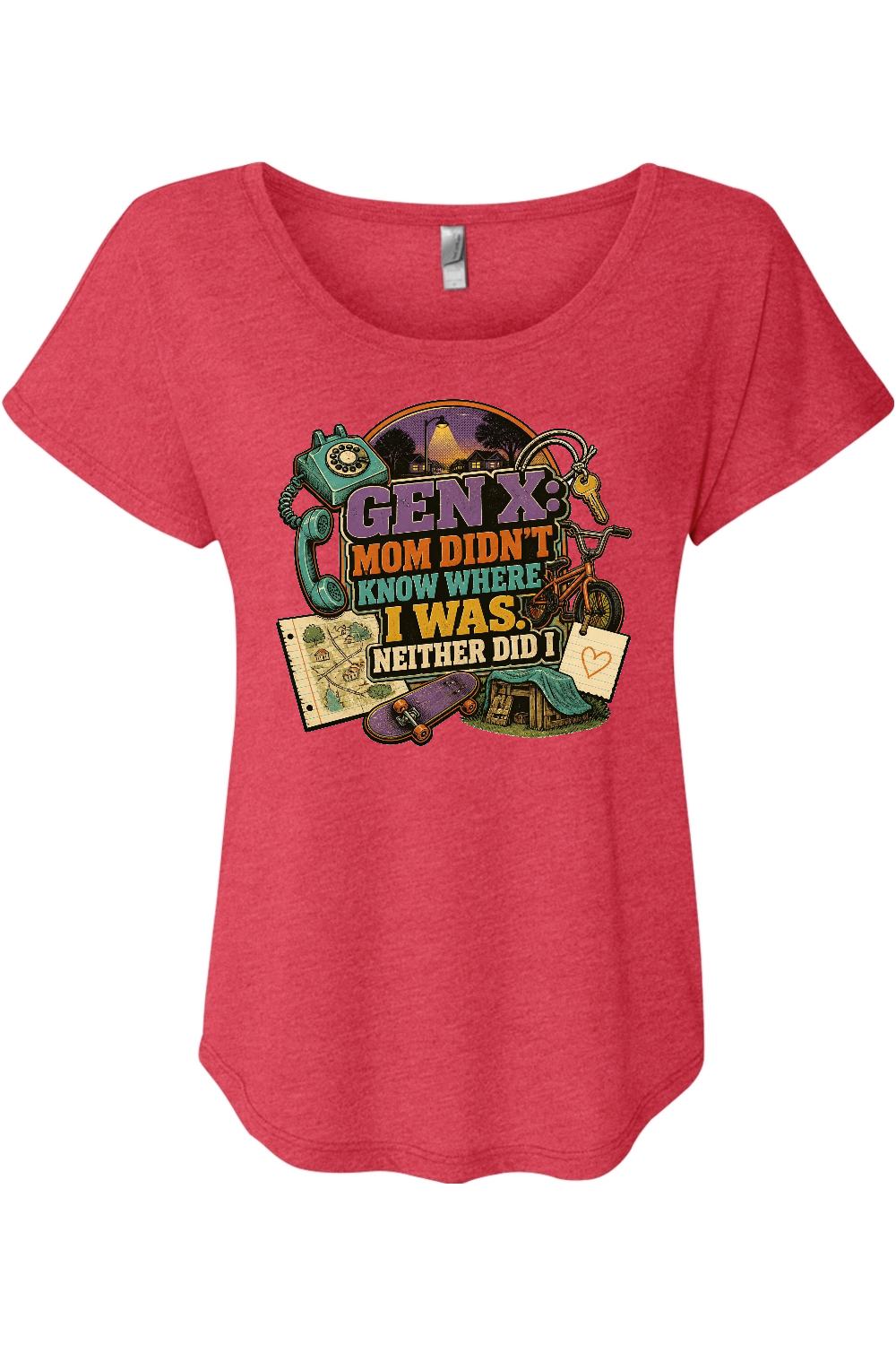 GEN X MOM DIDN’T KNOW WHERE I WAS. NEITHER DID I Women's Triblend Dolman Tee