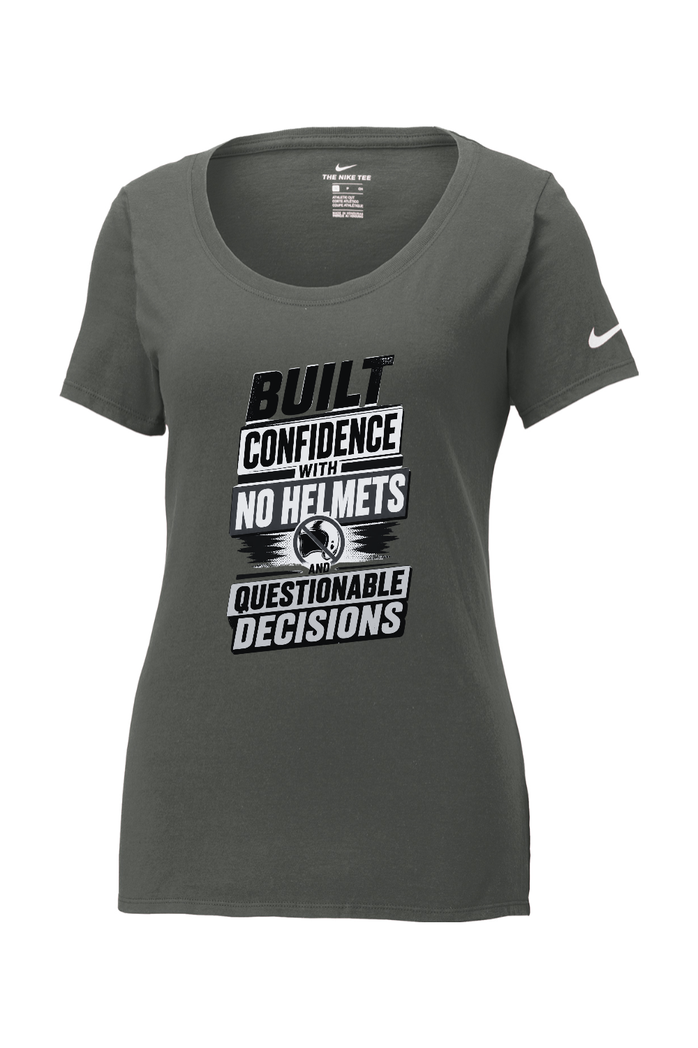 Nike Ladies Core Cotton Scoop Neck Tee: Built Confidence With No Helmets And Questionable Decisions