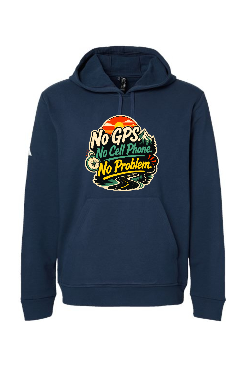 Adidas Fleece Hooded Sweatshirt: No GPS No Cell Phone No Problem