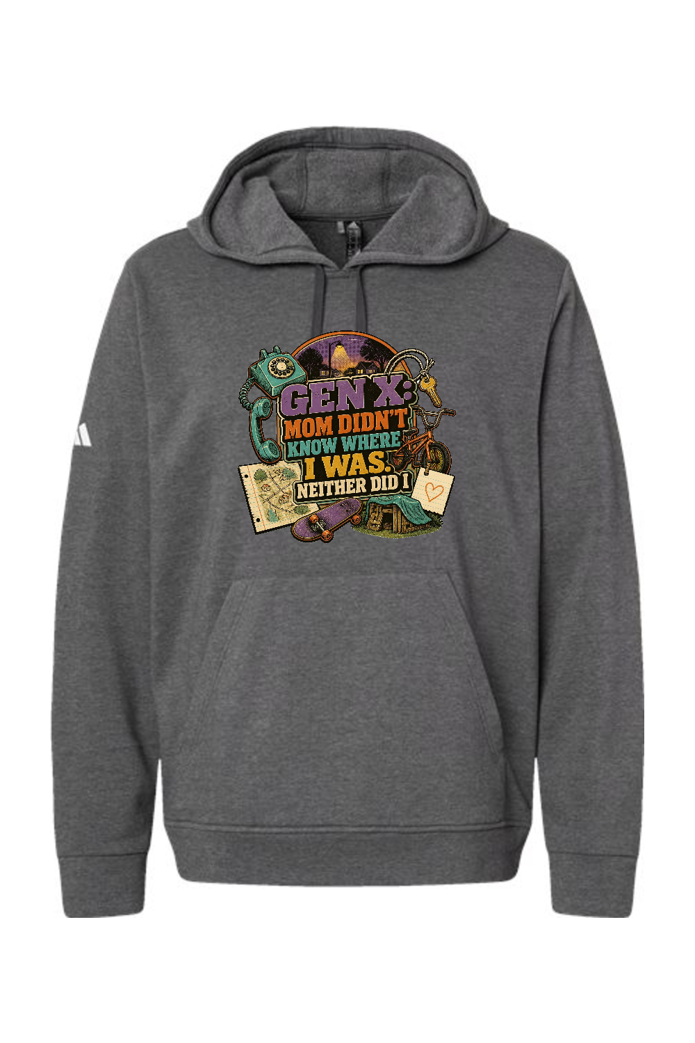 Adidas Fleece Hooded Sweatshirt: GEN X Mom Didn't Know Where I was. Neither Did I