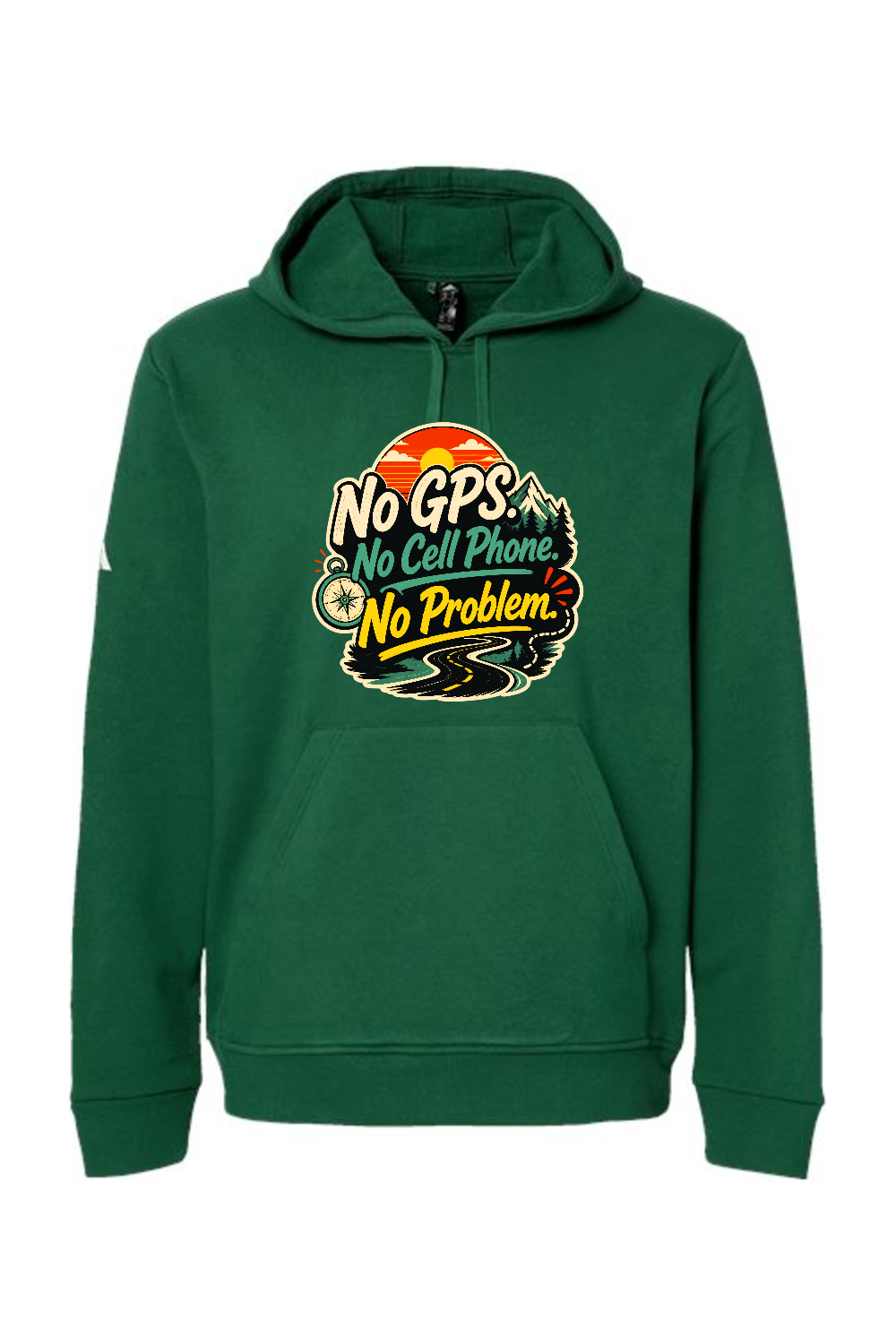 Adidas Fleece Hooded Sweatshirt: No GPS No Cell Phone No Problem