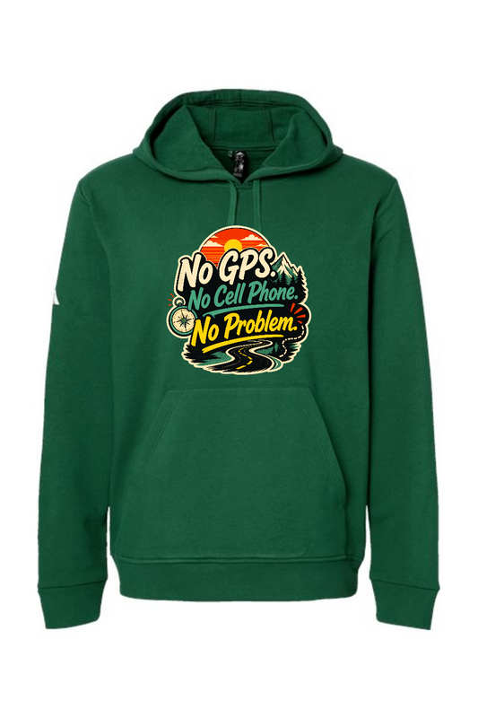 Adidas Fleece Hooded Sweatshirt: No GPS No Cell Phone No Problem