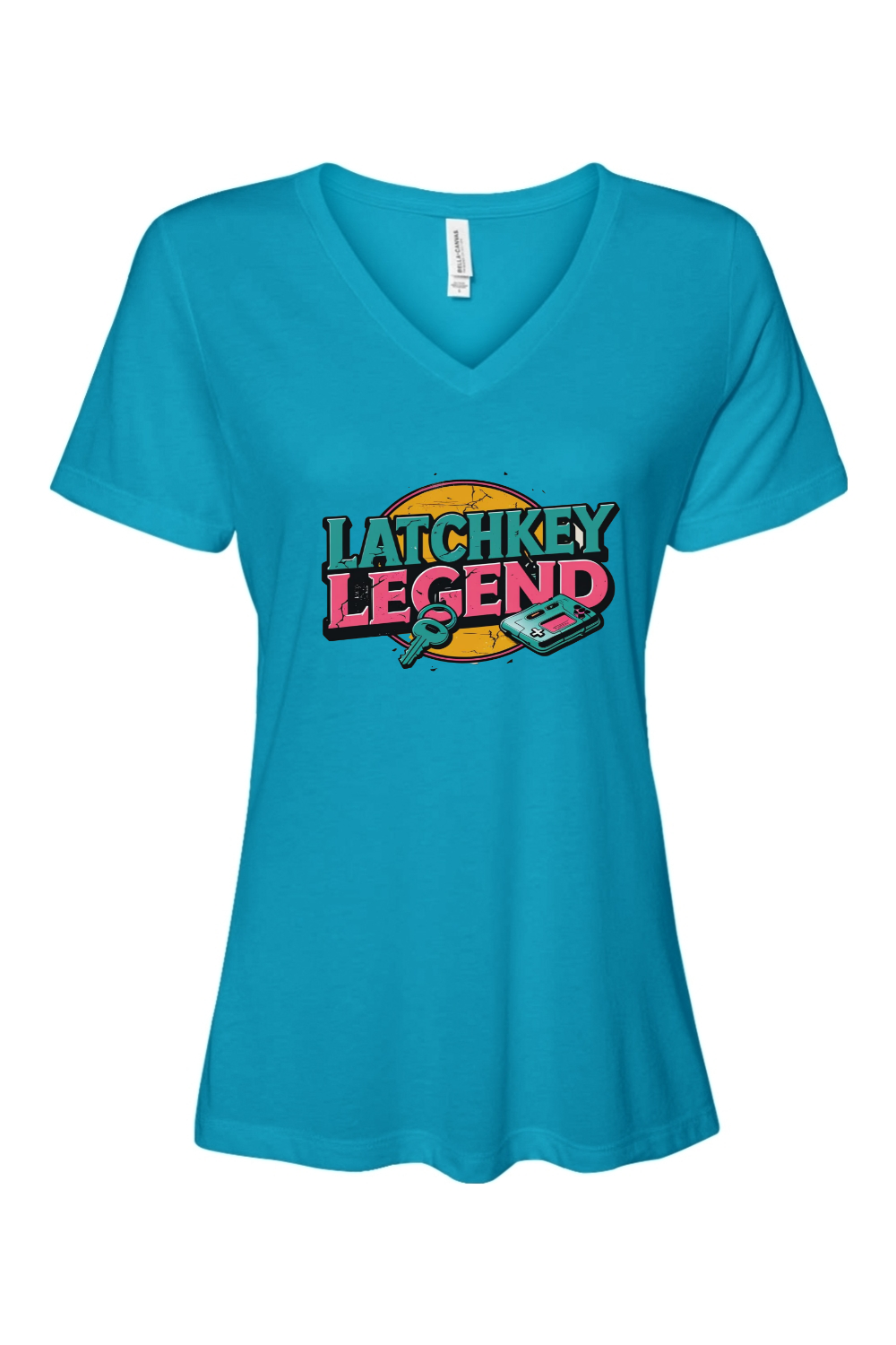 Relaxed Fit Women's V-Neck T-Shirt - Latchkey Legend