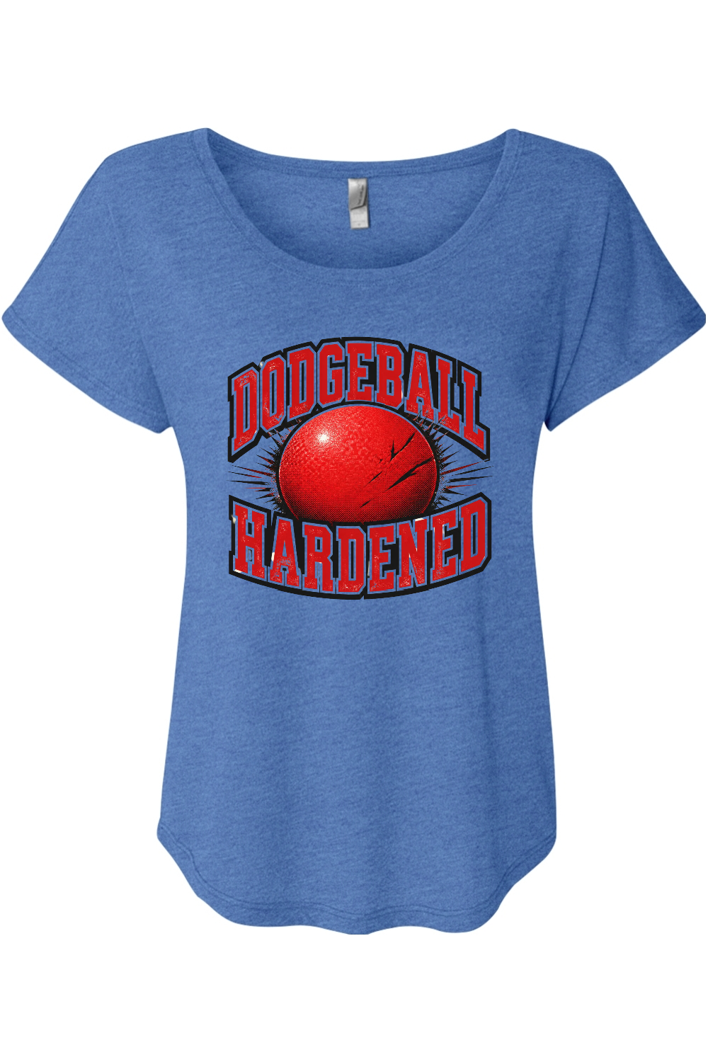 DODGEBALL HARDENED Women's Triblend Dolman Tee