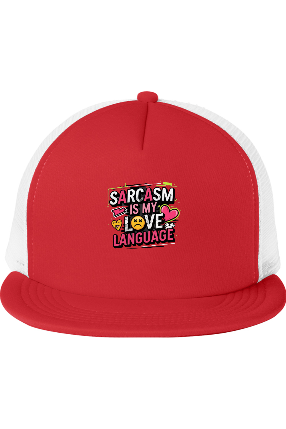 Trucker Style Snapback Cap with Sarcasm Design