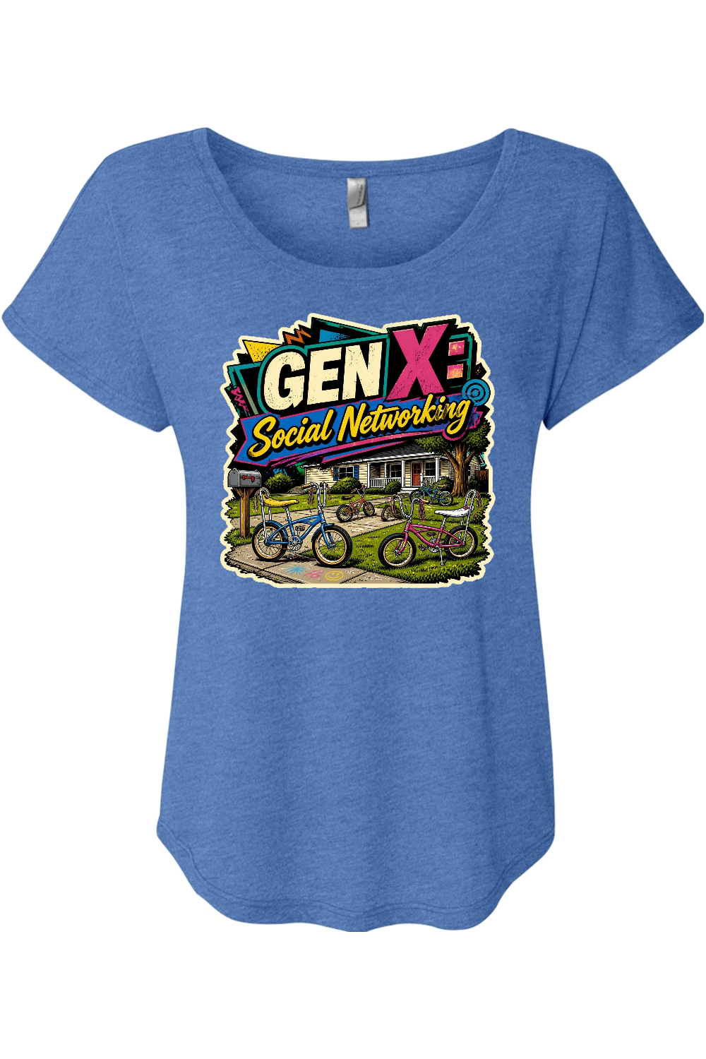GEN X Social Networking Women's Triblend Dolman Tee