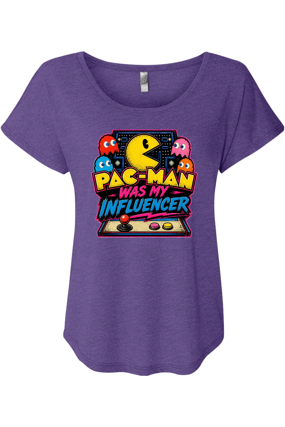 Pac-Man Was My Influencer Women's Triblend Dolman Tee