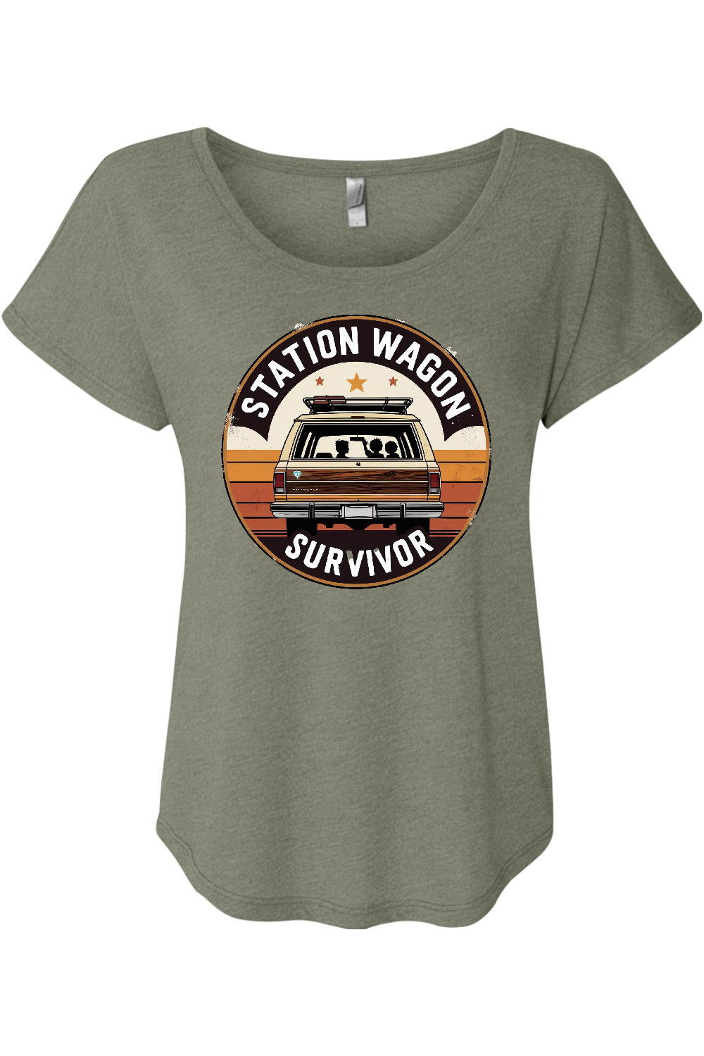 Station Wagon Survivor Women's Triblend Dolman Tee