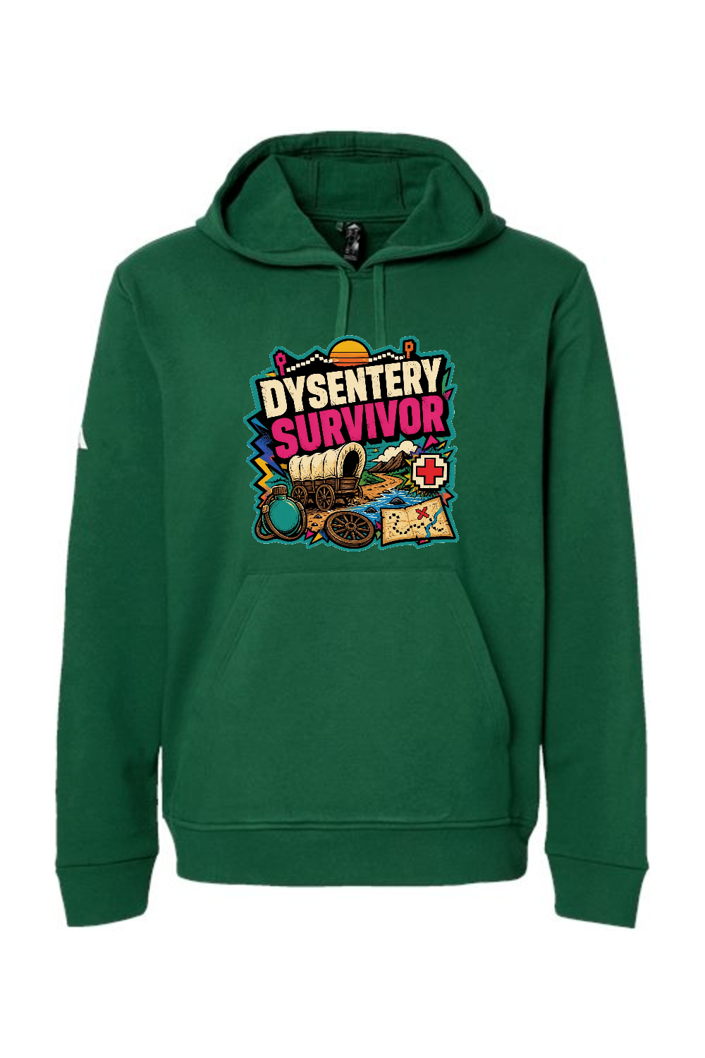 Adidas Fleece Hooded Sweatshirt: Dysentery Survivor