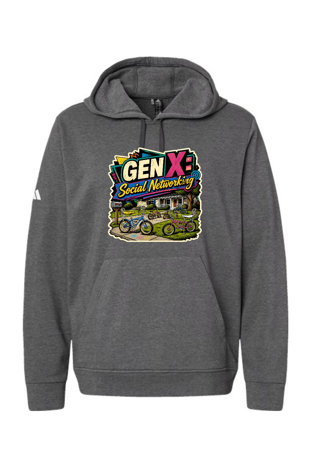 Adidas Fleece Hooded Sweatshirt: GEN X Social Networking