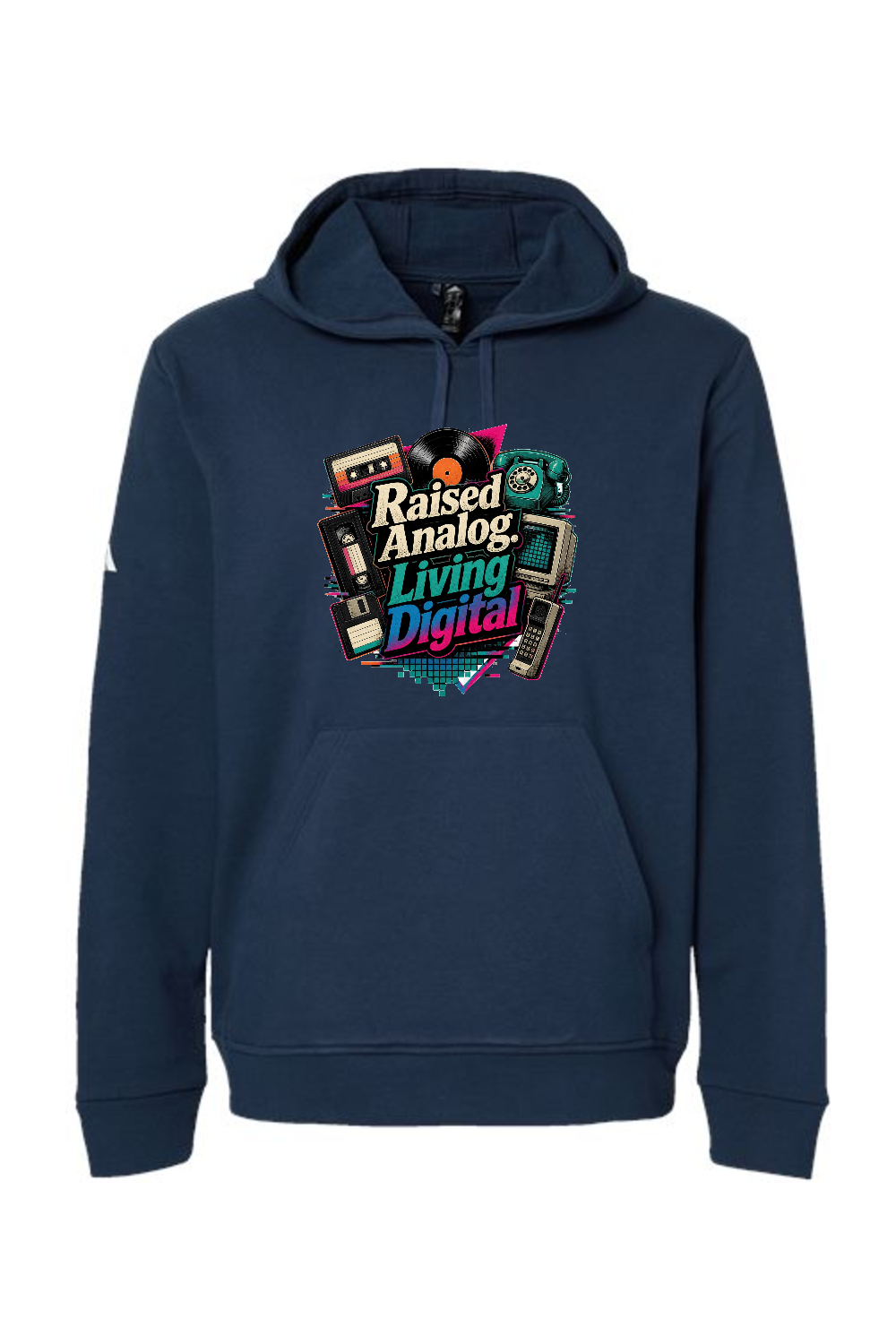 Adidas Fleece Hooded Sweatshirt: Raised Analog. Living Digital