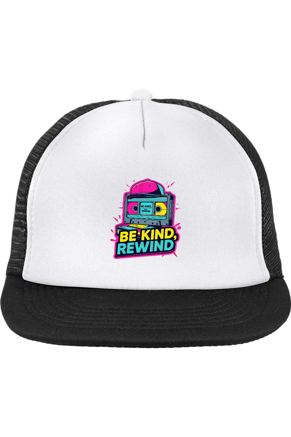 Trucker Style Snapback Cap with Be Kind Rewind