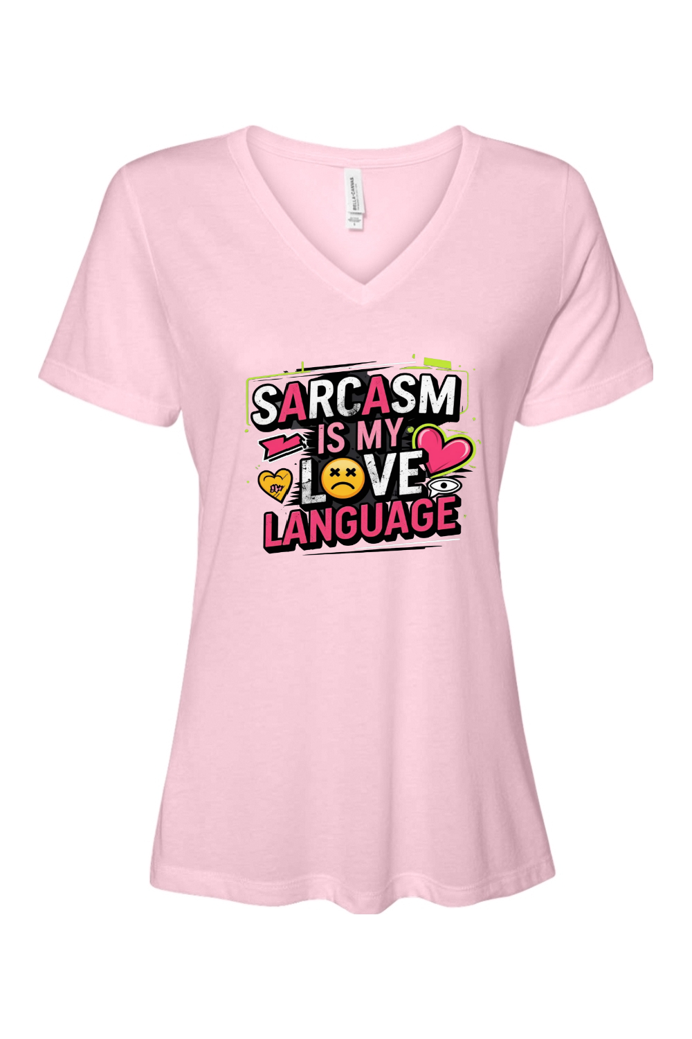 Relaxed Fit Women's V-Neck T-Shirt - Sarcasm Love Language