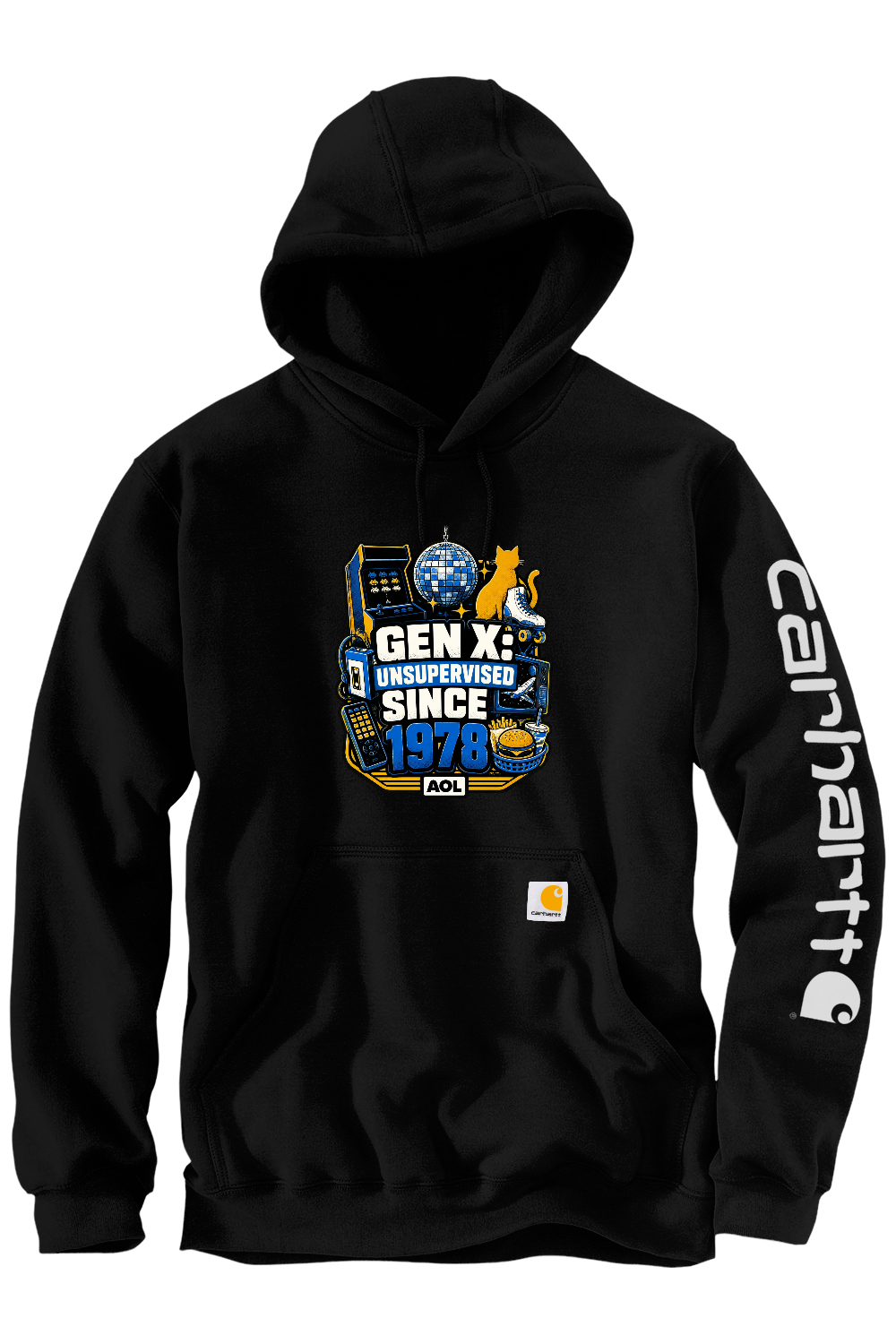 Carhartt Midweight Hooded Sweatshirt: GEN X Unsupervised Since 1978