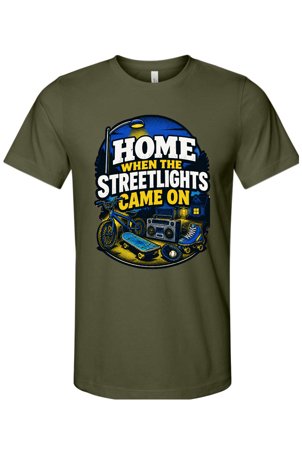 HOME WHEN THE STREETLIGHTS CAME ON Gen X Edition Tee