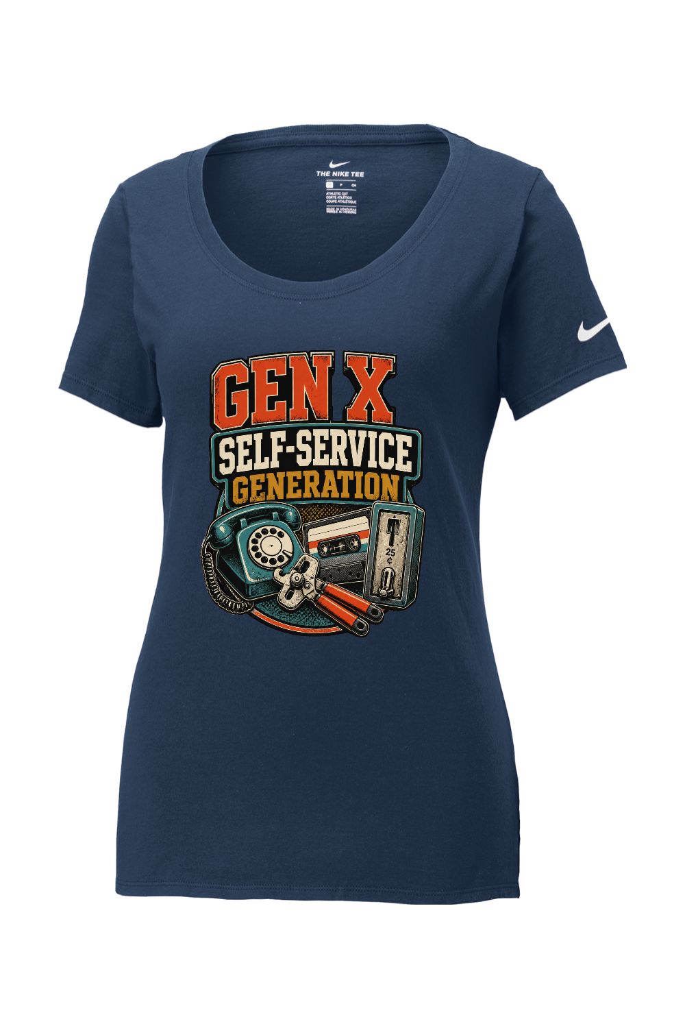 Nike Ladies Core Cotton Scoop Neck Tee: GEN X Self Service Generation