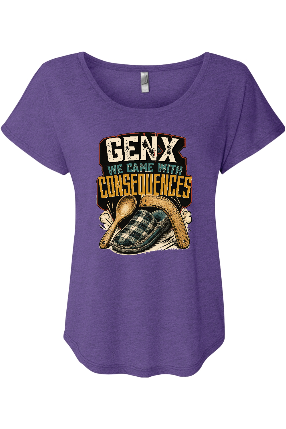 GEN X WE CAME WITH CONSEQUENCES Women's Triblend Dolman Tee