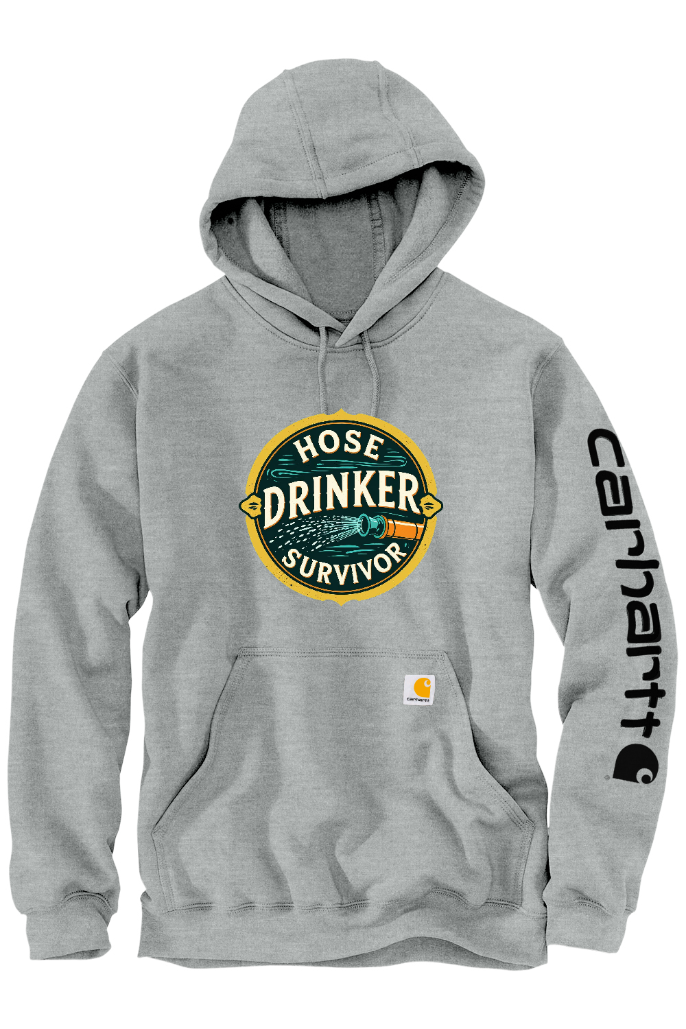 Carhartt Midweight Hooded Sweatshirt: Hose Drinker Survivor