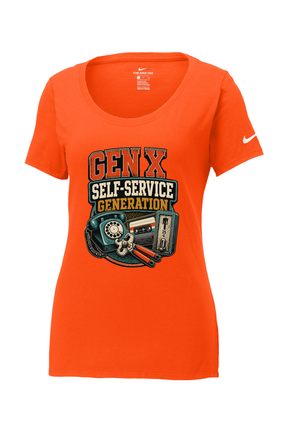 Nike Ladies Core Cotton Scoop Neck Tee: GEN X Self Service Generation