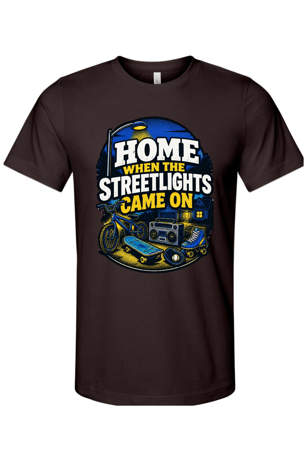 HOME WHEN THE STREETLIGHTS CAME ON Gen X Edition Tee