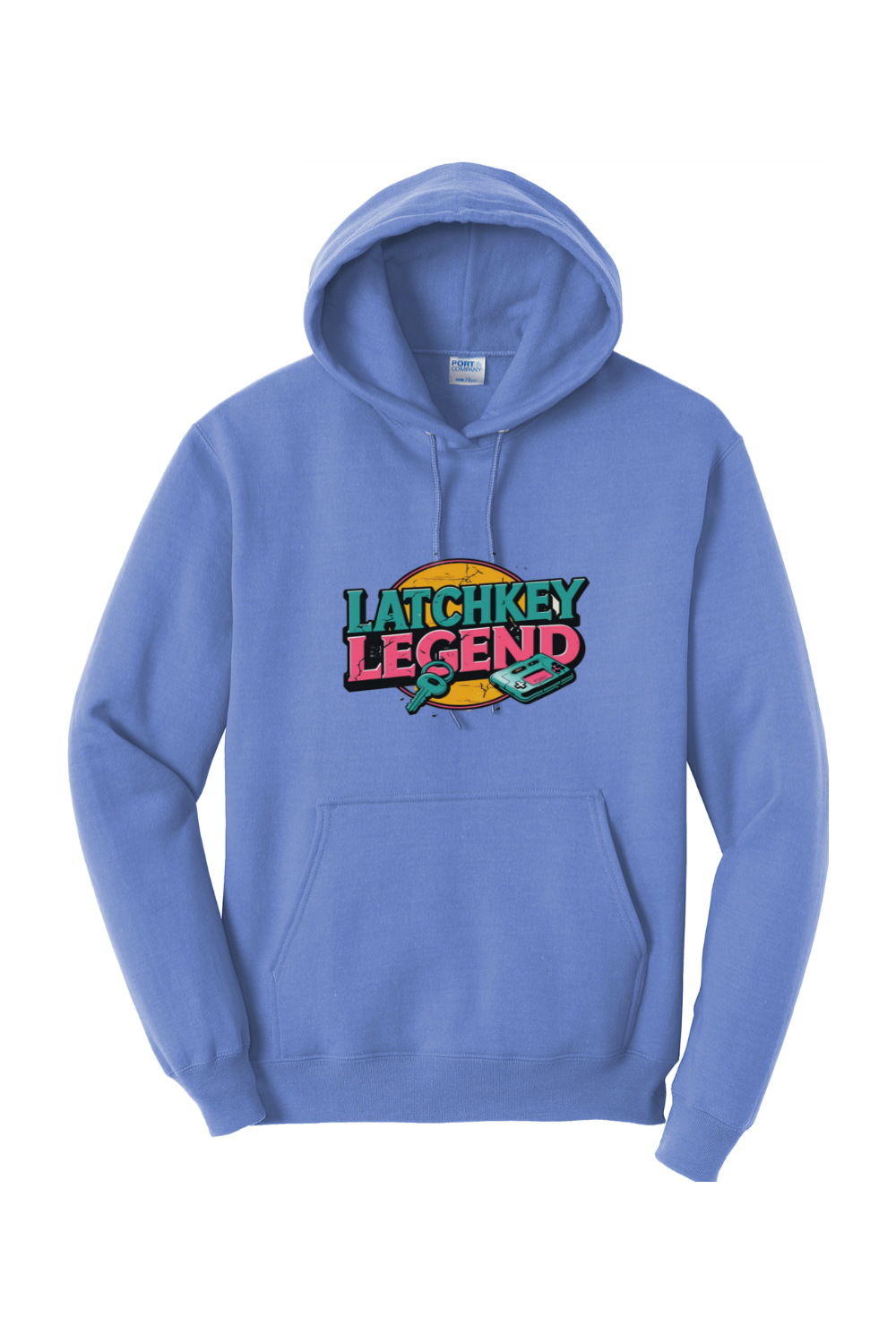 Fleece Pullover Hoodie - Vintage Wordmark Logo for Latchkey Legend