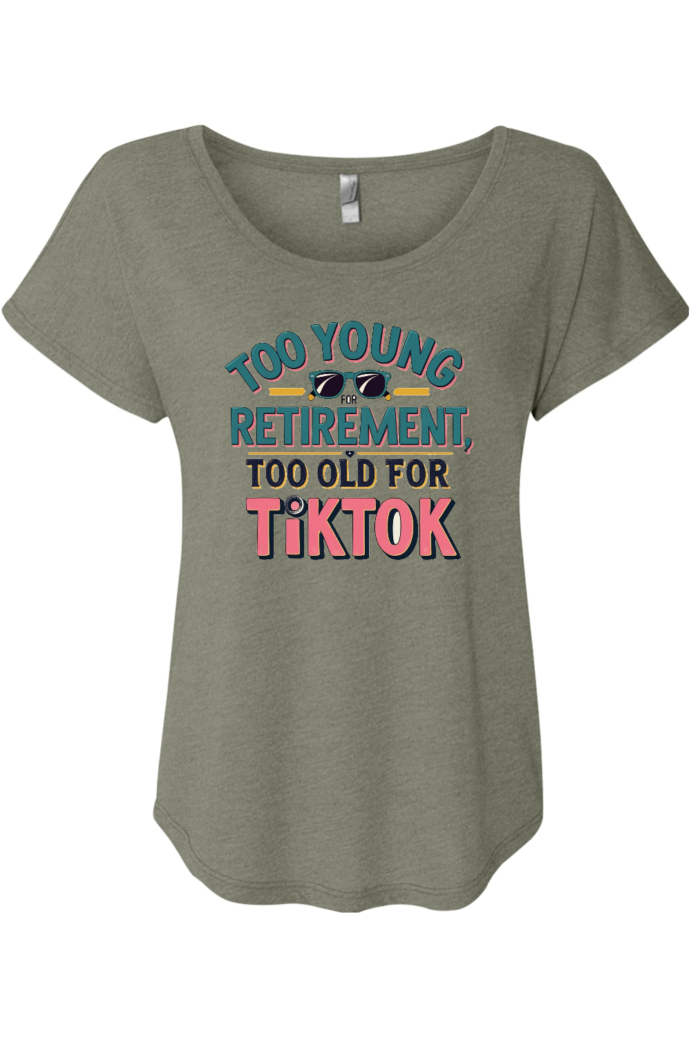 Too Old for TikTok Women's Triblend Dolman Tee