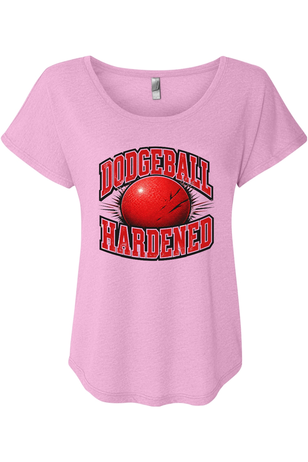 DODGEBALL HARDENED Women's Triblend Dolman Tee