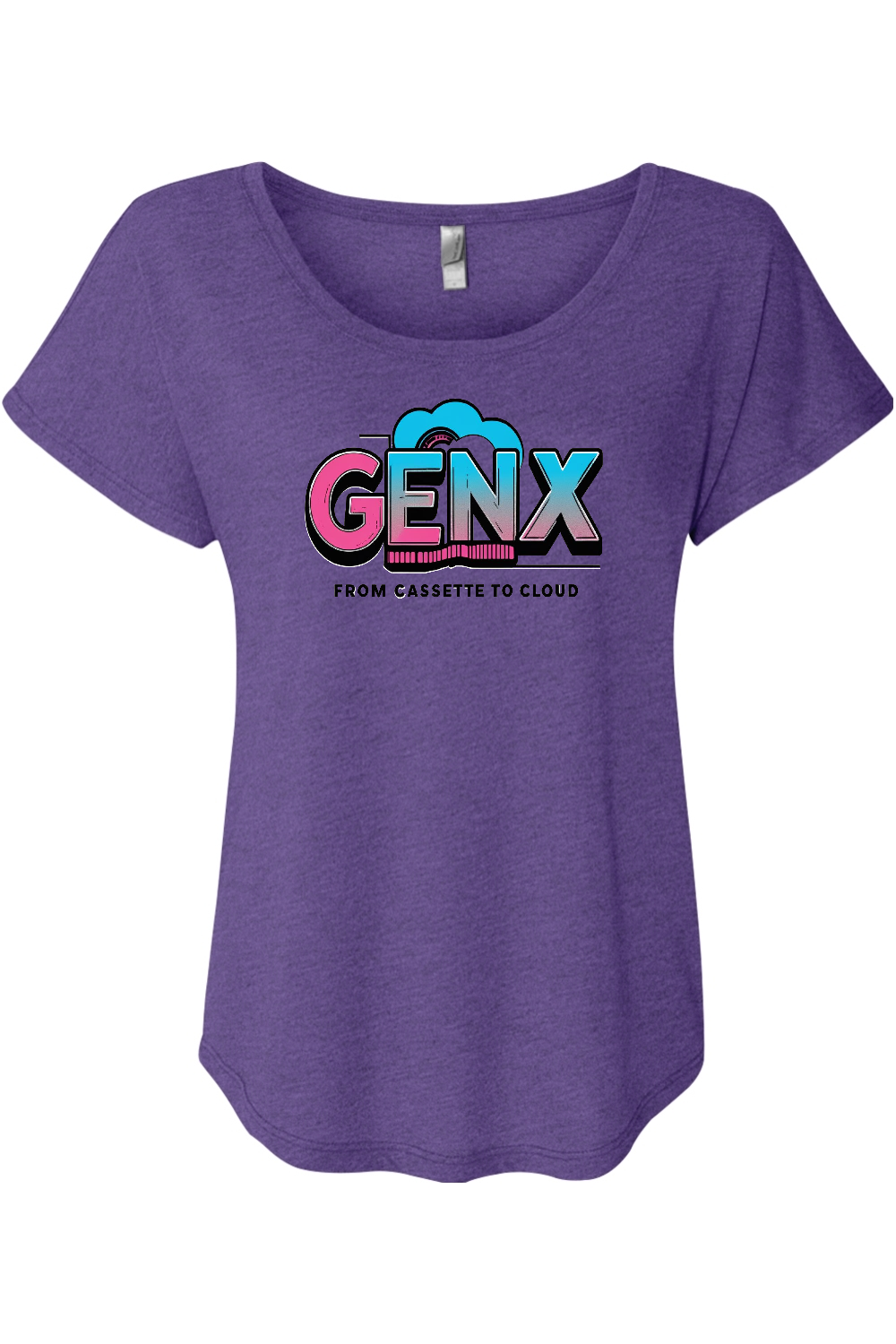 GENX-From Cassette To Cloud Women's Triblend Dolman Tee